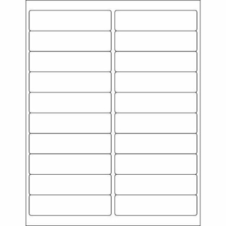 BSC PREFERRED 4 x 1'' White Removable Rectangle Laser Labels, 2000PK S-15573